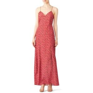 Slate + Willow Rose Vine Pink Floral Print Sleeveless Maxi Dress Size 0